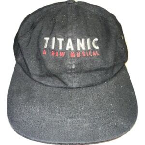 Titanic A New Musical Black Adjustable Strap Back Baseball Cap Dad Hat‎ Vintage